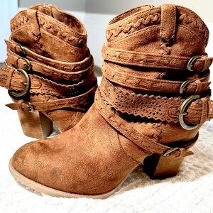 Altar’d State suede cowgirl Western Booties
